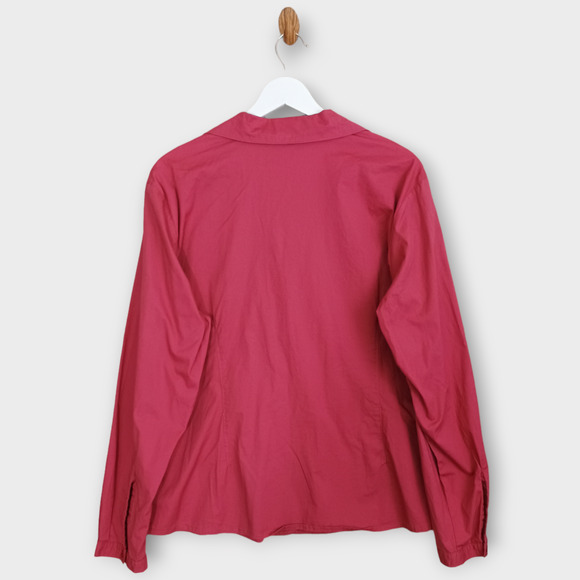 Woolrich Shirt Women's 2X Rose Bud Minimalist Stretch Office Career Button Front - Picture 2 of 12